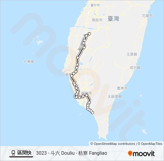 區間快 Train Line Map