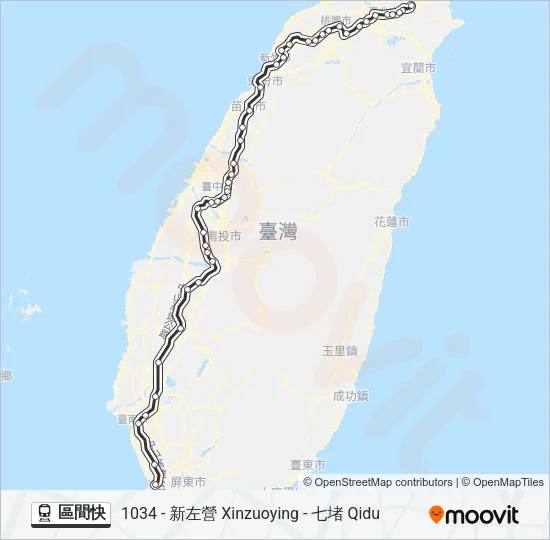 區間快 Train Line Map