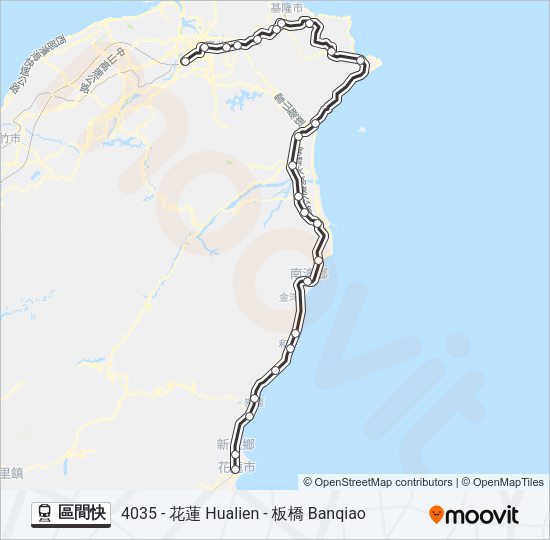 區間快 Train Line Map