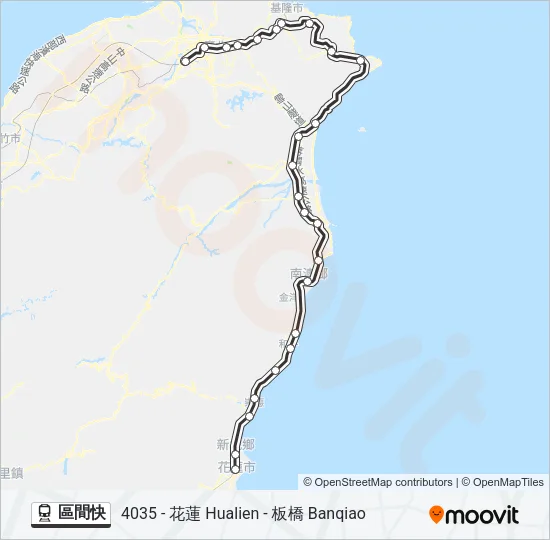 區間快 Train Line Map