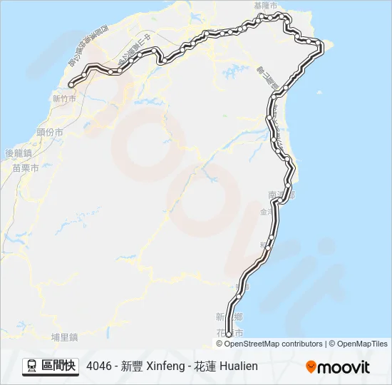 區間快 Train Line Map