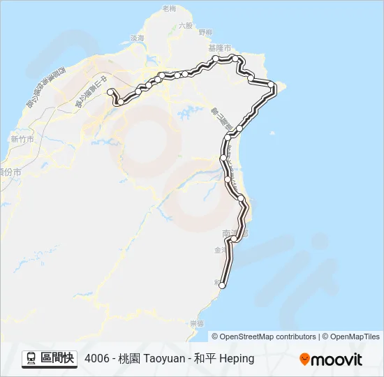 區間快 Train Line Map