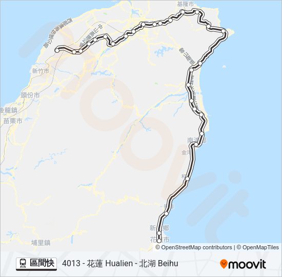 區間快 Train Line Map