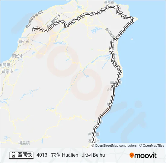 區間快 Train Line Map