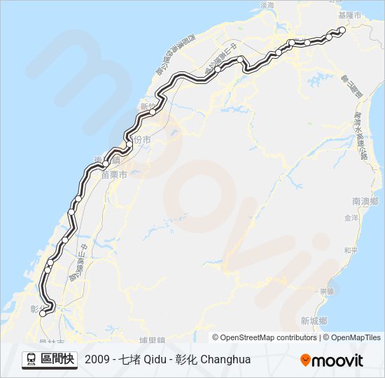 區間快 Train Line Map
