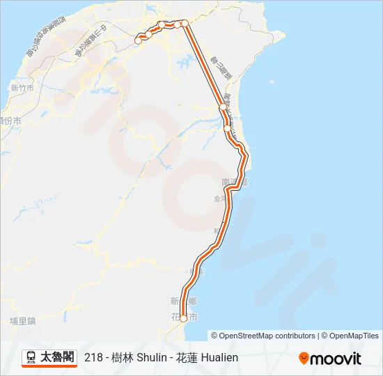 太魯閣 Train Line Map