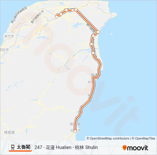 太魯閣 Train Line Map