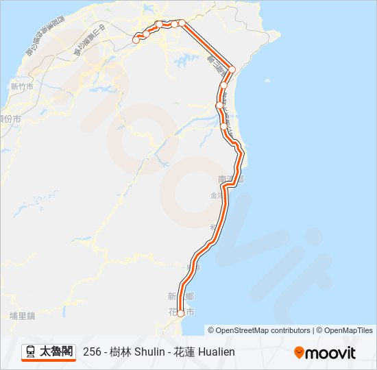 太魯閣 train Line Map