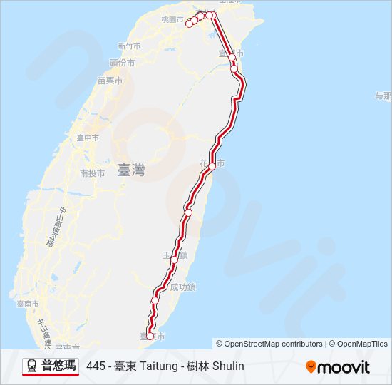 普悠瑪 train Line Map