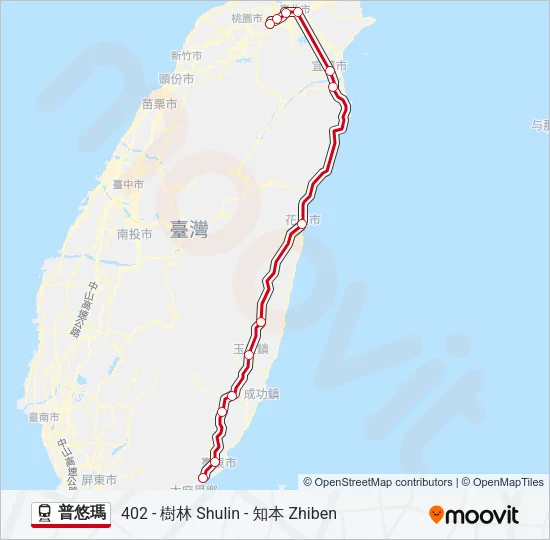 普悠瑪 Train Line Map