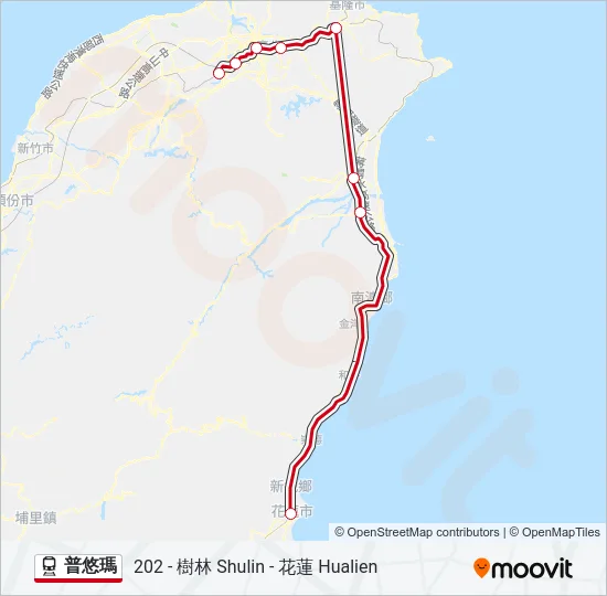 普悠瑪 Train Line Map