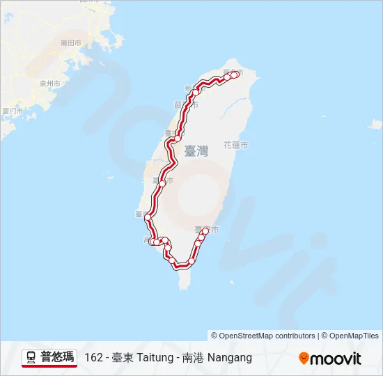 普悠瑪 Train Line Map