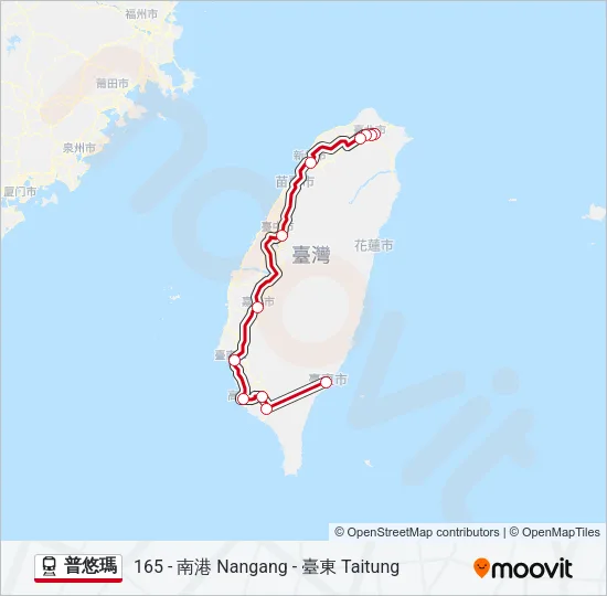 普悠瑪 Train Line Map