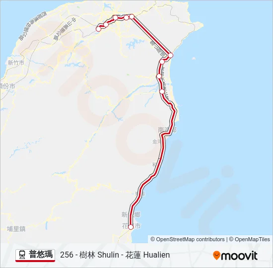 普悠瑪 Train Line Map