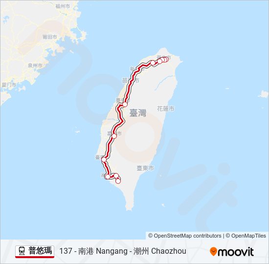 普悠瑪 train Line Map