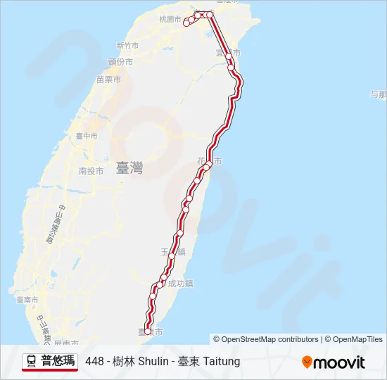 普悠瑪 Train Line Map