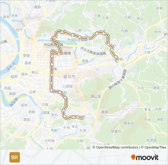 地鐵文湖線的線路圖