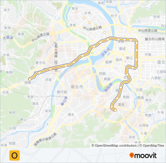 地鐵中和新蘆線的線路圖