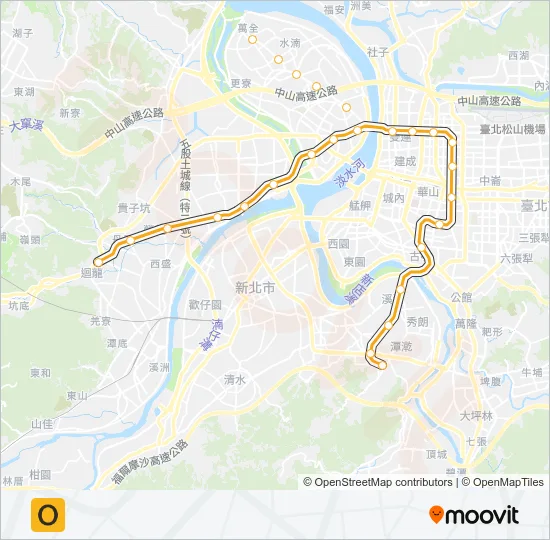 地鐵中和新蘆線的線路圖