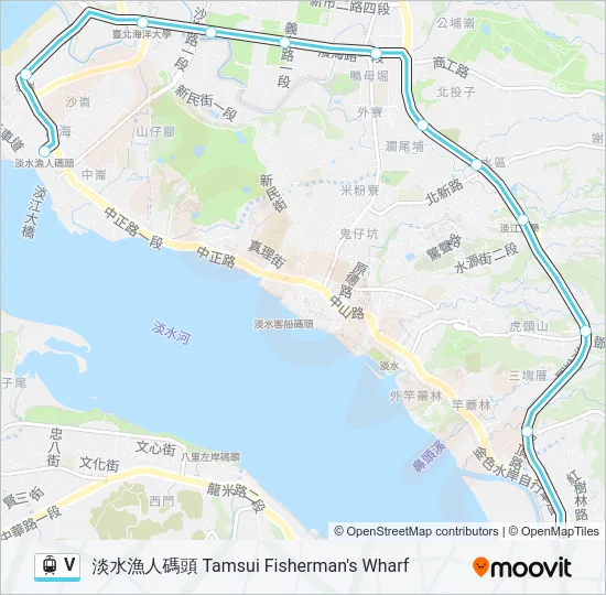V Light Rail Line Map
