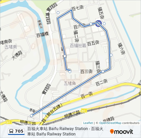 705 Route Schedules Stops Maps 百福宮baifu Temple