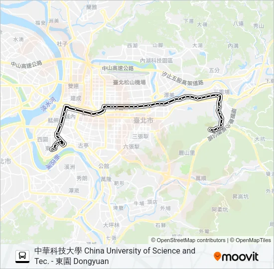 205 Bus Line Map