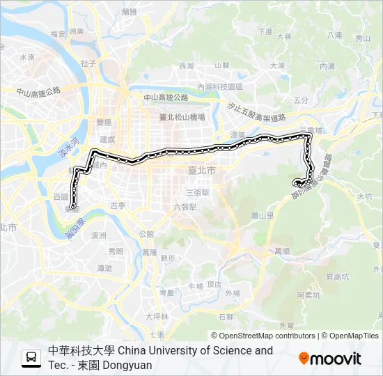 205 Bus Line Map