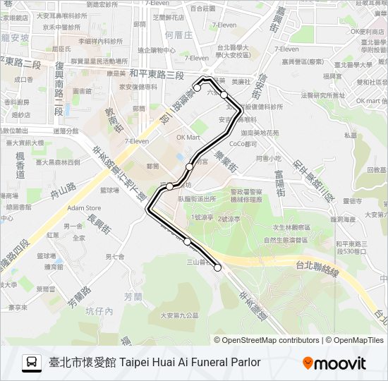懷恩專車S32 Bus Line Map