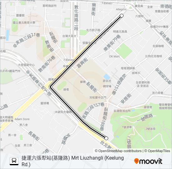 巴士懷恩專車S32的線路圖