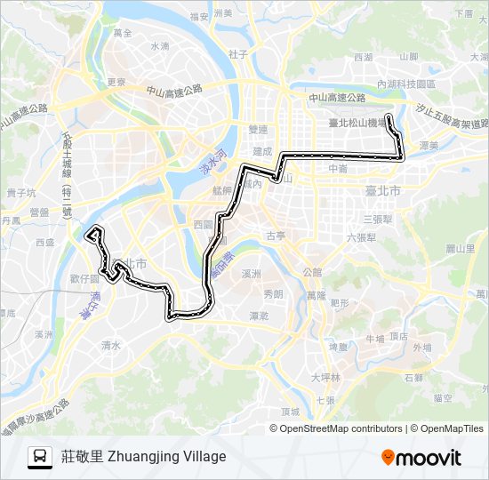 307莒光往板橋前站 bus Line Map