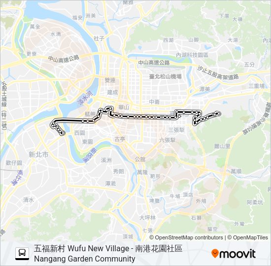 仁愛幹線(板橋發車) Bus Line Map