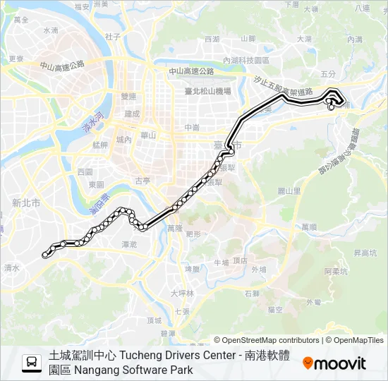 南軟雙和(上午)(北客) Bus Line Map