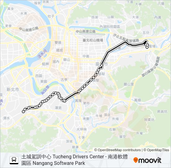 南軟雙和(上午)(北客) Bus Line Map