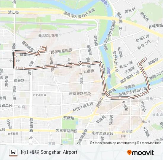 棕1 Bus Line Map