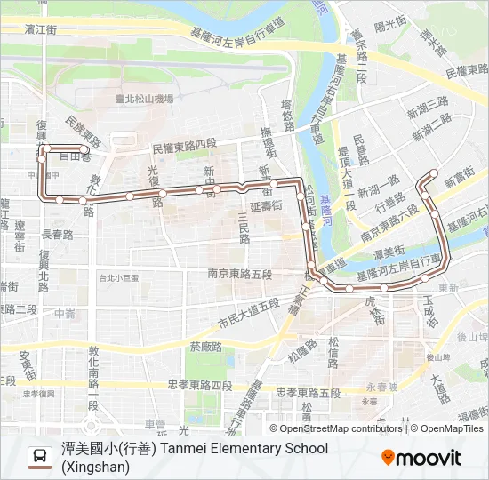 棕1 Bus Line Map