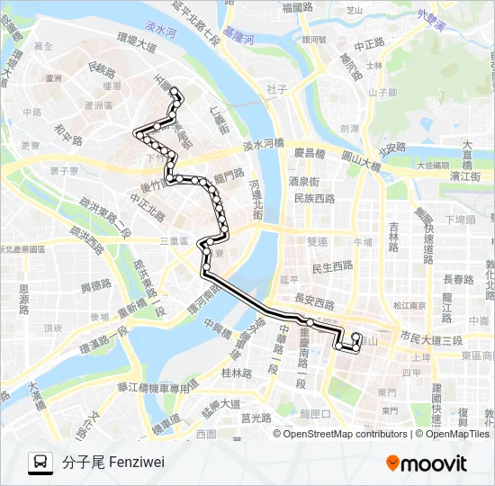 巴士39夜的線路圖