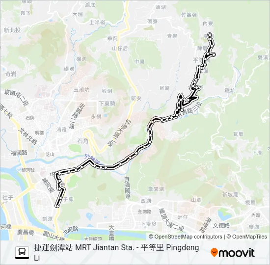小19 Bus Line Map
