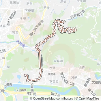 棕13 Bus Line Map