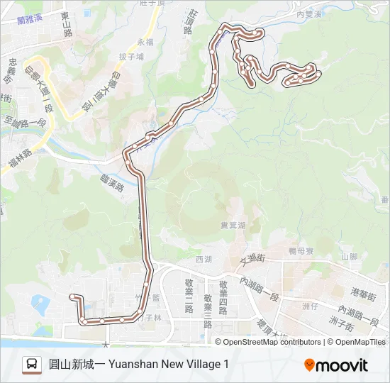 巴士棕13的線路圖