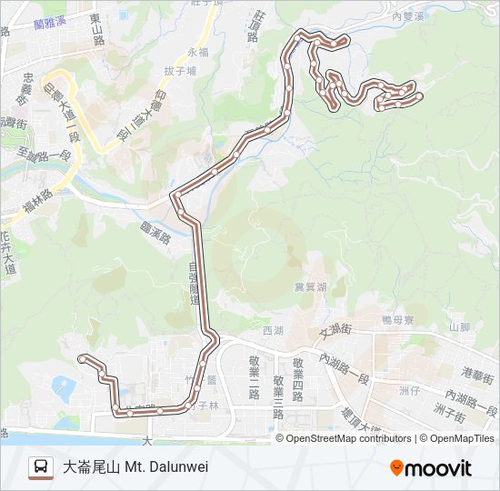 棕13 Bus Line Map