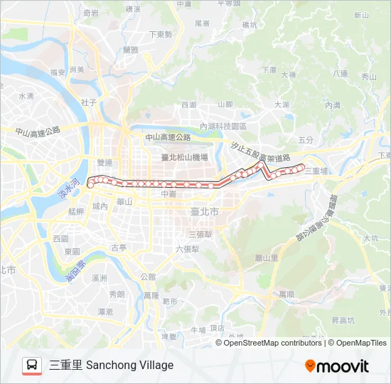 紅25 Bus Line Map