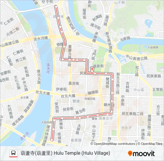 紅33 Bus Line Map