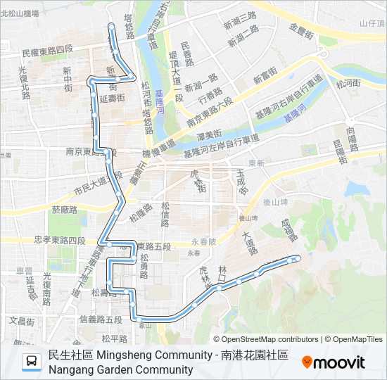 藍10 Bus Line Map
