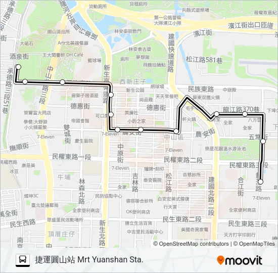 542路 Bus Line Map