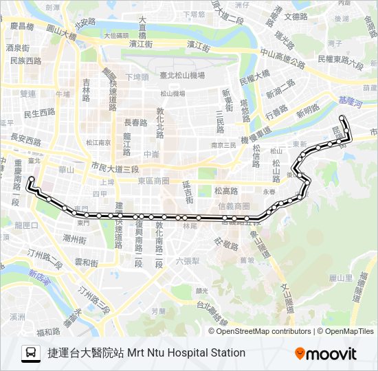 信義幹線 Bus Line Map