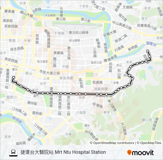 信義幹線 Bus Line Map