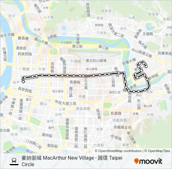 巴士民生幹線的線路圖