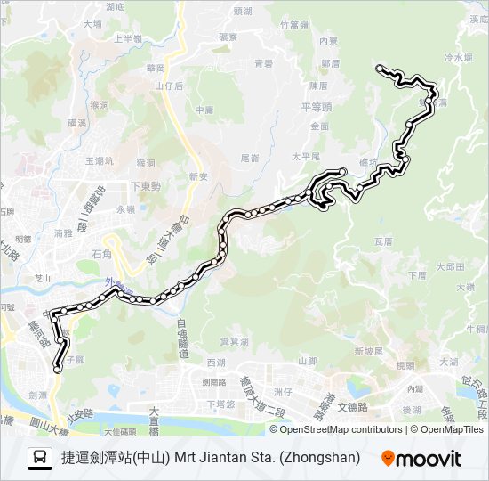 市民小巴1路線 時刻表 站點和地圖 捷運劍潭站 中山 Mrt Jiantan Sta Zhongshan 更新