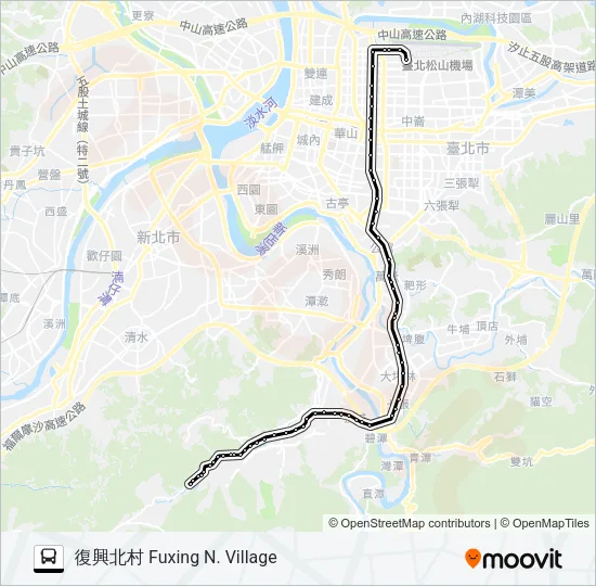 643 Bus Line Map