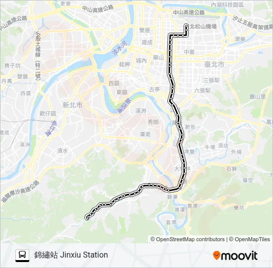 643 Bus Line Map